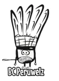 Logo du club de Badminton, BC Péruwelz - Les Mordus du Volant